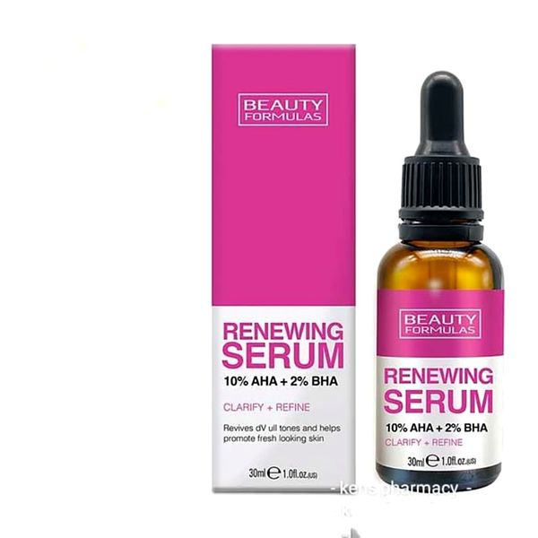 Beauty Formulas Renewing Serum 10% AHA + 2% BHA 30ml